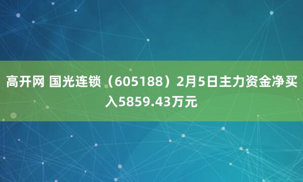 高开网 国光连锁（605188）2月5日主力资金净买入5859.43万元